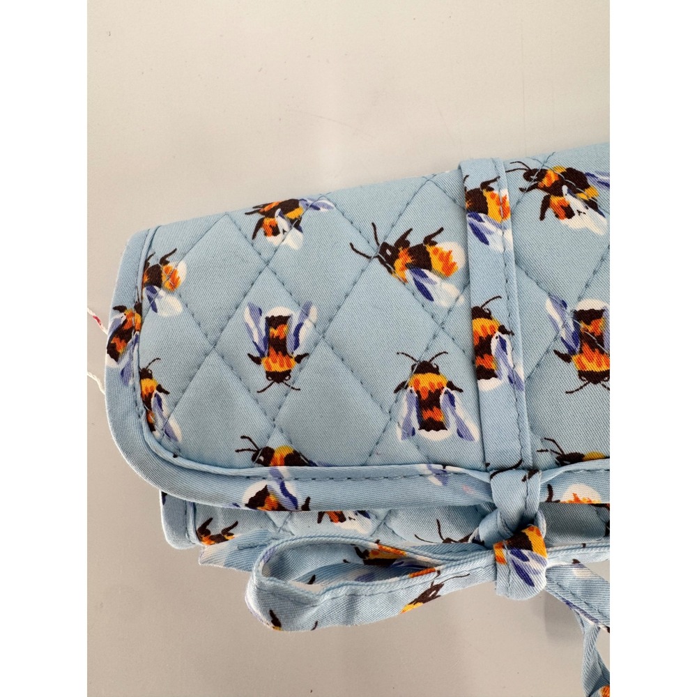 Vera Bradley Jewelry Roll Women OS Blue Bee's Knees Quilted Travel Organizer - Picture 6 of 15
